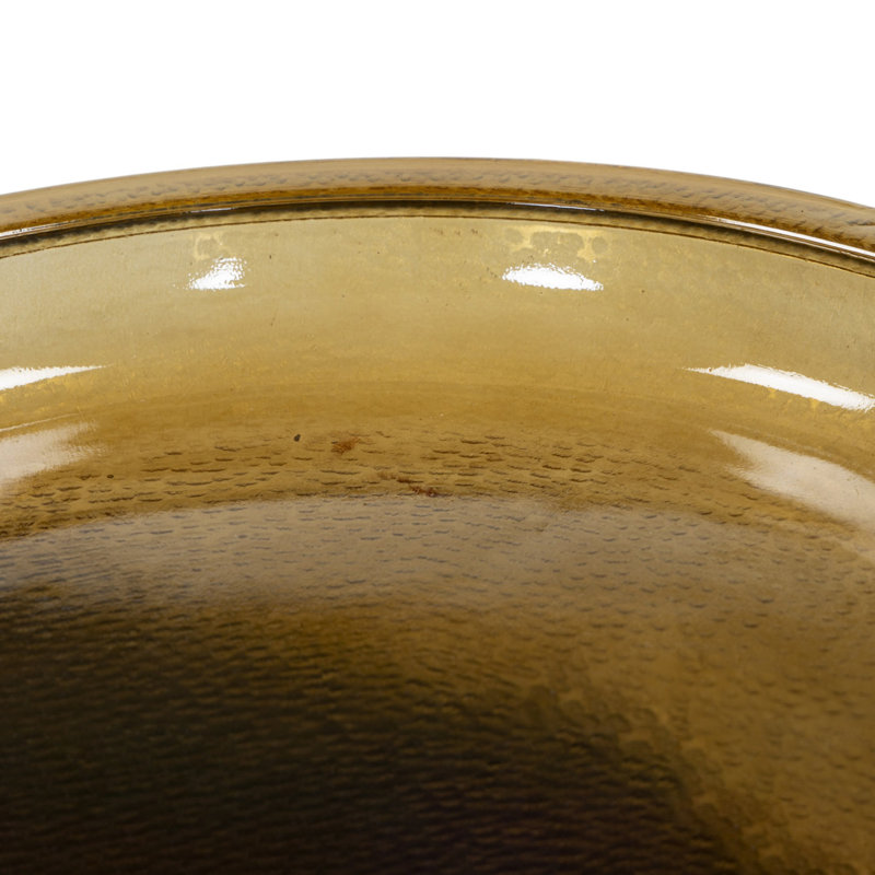 Runa Decorative Bowl, Amber/Distressed Bronze