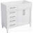 Freestanding Bathroom Storage Cabinet with 2 Drawers and a Tip-out Drawer