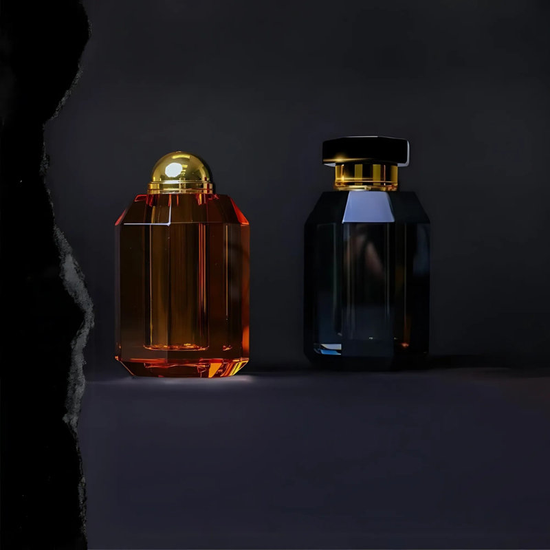 Ensemble salière et poivre Ambrosia Crystal, Noir / acajou doré