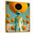 Toile avec cadre flottant or