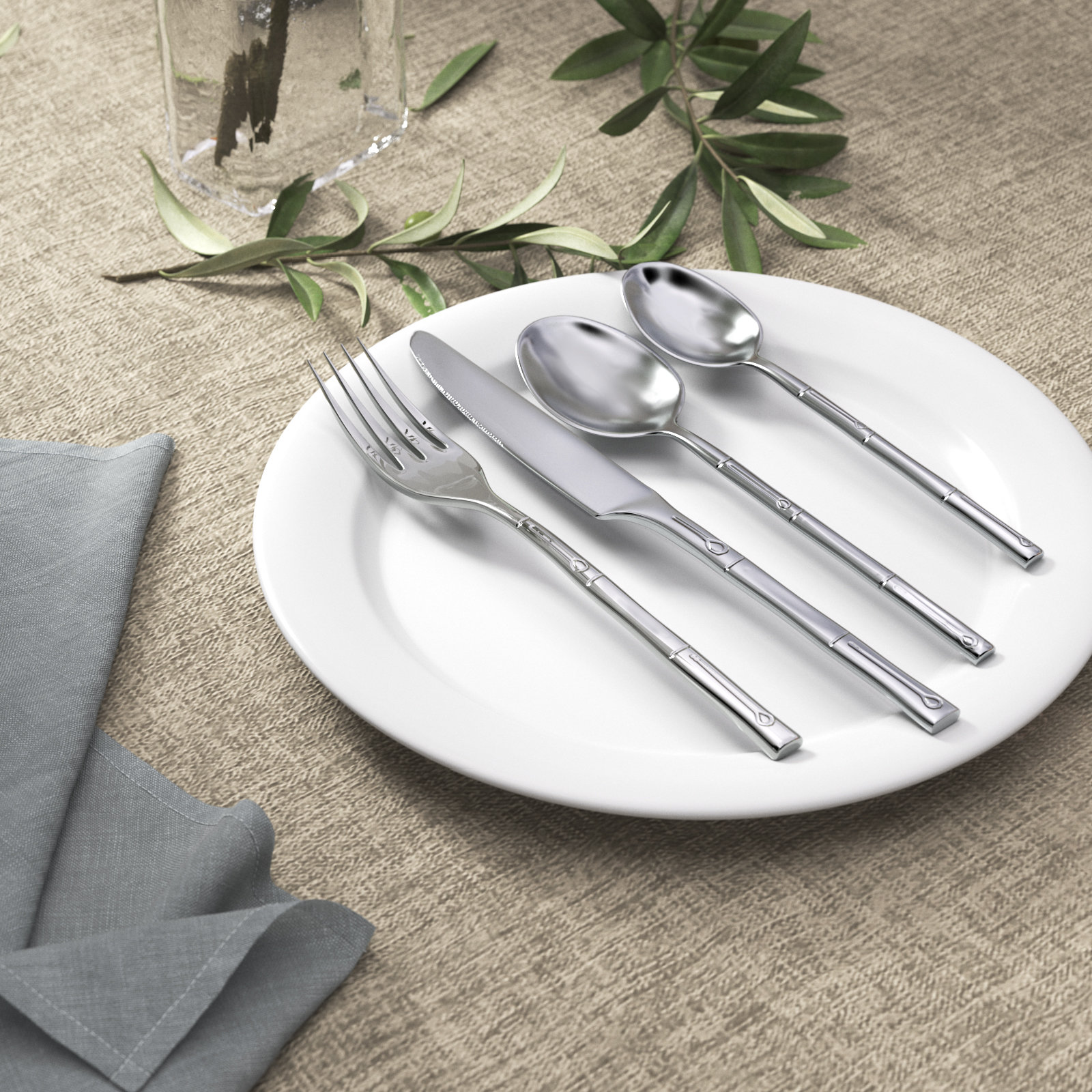 Stainless Steel Flatware - Set of 20