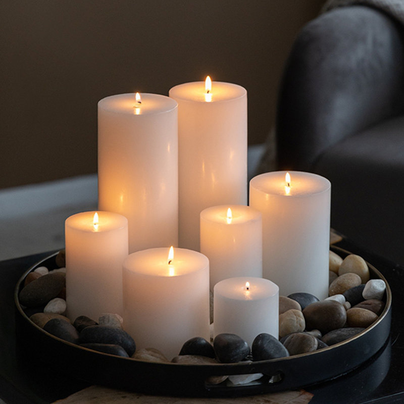 2PK Unscented Soy Wax Candle, White