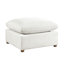 Canapé modulaire moderne 5 pièces avec repose-pieds et tissu beige avec revêtement en bois massif durable