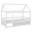 Floor Wooden Bed with House Roof Frame