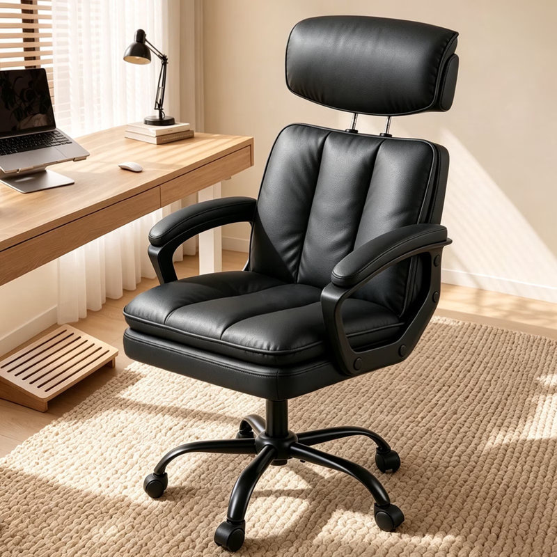 Rebrilliant Foam Padding Office Chair, Black