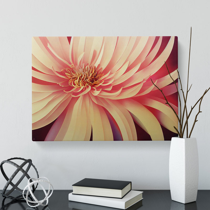 Chrysanthemum Flower - Wrapped Canvas, 40cm H x 60cm W x 3cm D