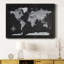 «Push Pin Travel Map - Antique USA Map», reproduction d'art sur toile encadrée-133431081-133431089