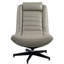 Fauteuil d'appoint en cuir gris avec pivot lisse - Twilight Modern Living Choice pour un bureau élégant