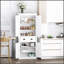 Armoire de cuisine 72 po sur pied, armoire de rangement haute avec 2 portes, tiroir et tablettes réglables