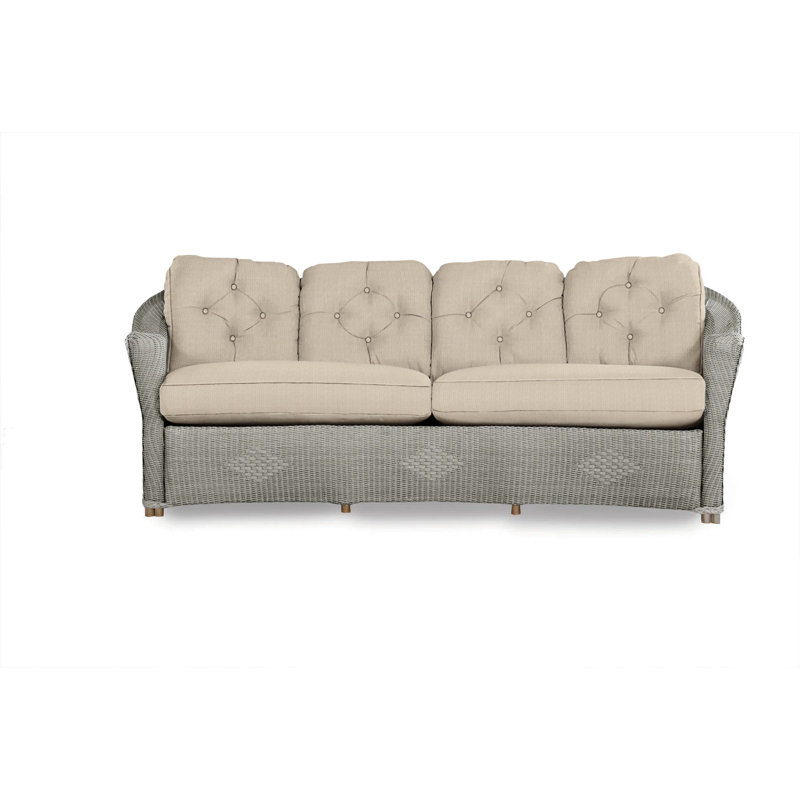 Reflections Outdoor 4 - Seat Patio Sofa, Sailcloth Seagull, Pewter