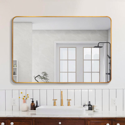 Miroir mural doré pour salle de bain 30 "X40"