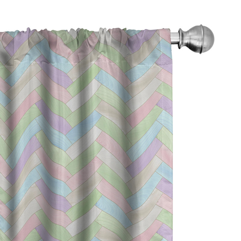 Pastel Semi-Sheer Rod Pocket Curtain Panels, 28" x 95"