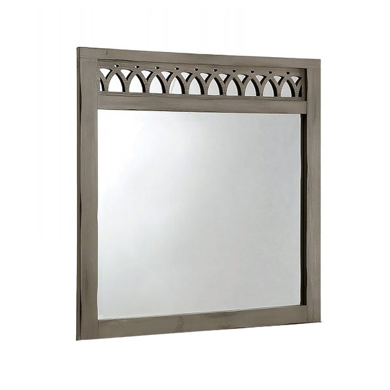 Miroir Leeandra au fini rustique naturel