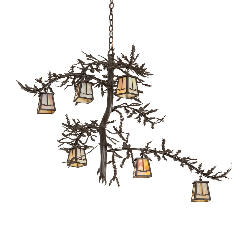 Valley View 6 - Light Geometric Chandelier