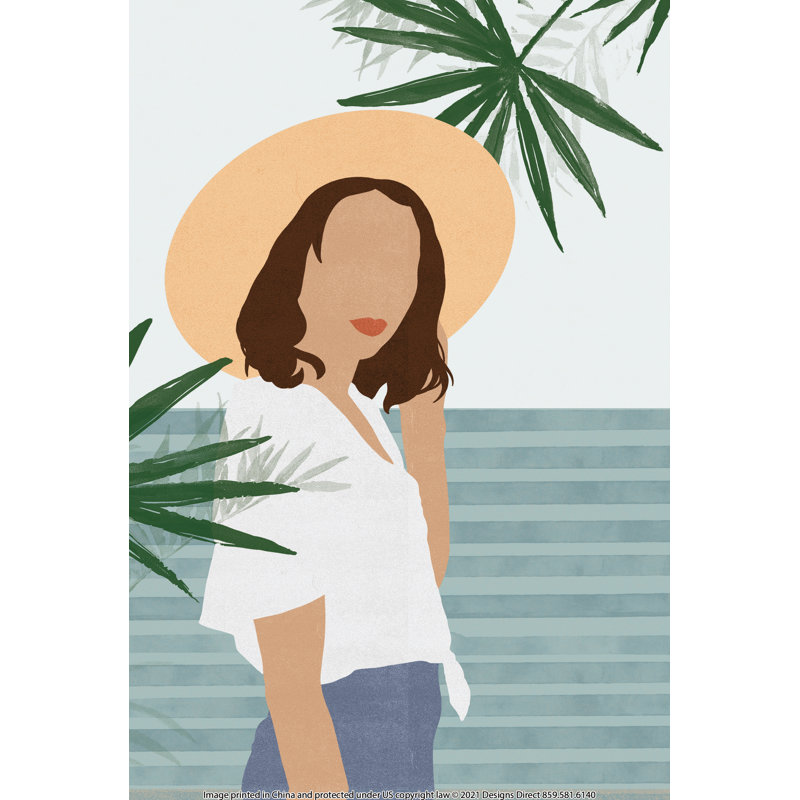 Tropical Fashion Girl - Wrapped Canvas Print, 122cm H x 81cm W x 3.8cm D