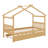 Twin Size House Bed With Twin Trundle, Playhouse Bed Wooden House Beds With Roof For Kids-1258671462