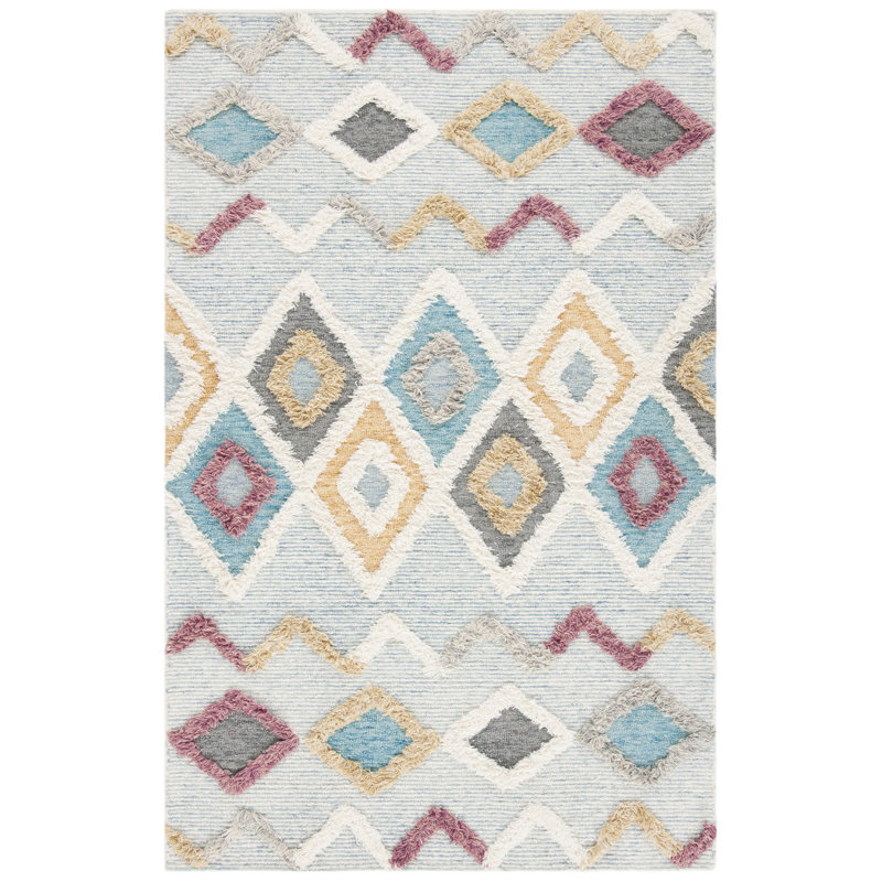 Glain Hand Tufted Wool Southwestern Rug, Rectangle 8' x 10'