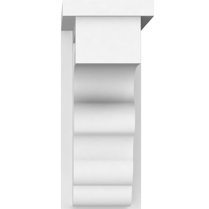 3 1/2"W x 6"D x 8 3/8"H Standard Highland Architectural Grade PVC Corbel, 8.38" H x 3.5" W x 6" D