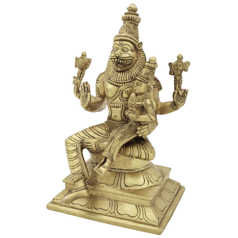 Statue de lord Narasimha, Laiton naturel