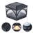 Black Led Solar Led Post Cap Light With Flame Flicker And Standard Mode-1451967334
