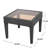 Side Table In Grey With Glass - And Rain Resistance Living Weather- Outdoor Enjoyment-1157093537