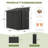 6x4 Ft Outdoor Storage Shed, Lean To Storage Shed, Garden Tool Metal Storage House With Lockable Door, 2 Air Vents And Sloped Roof For Backyard, Patio, Lawn, Black-121378016-121378014