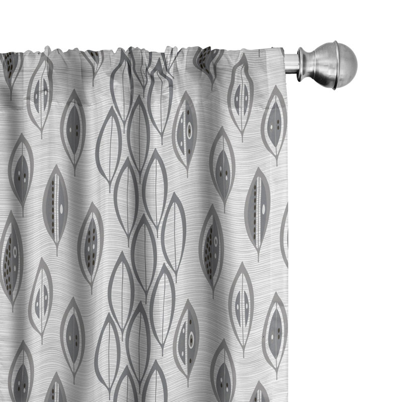 Geometric Semi-Sheer Rod Pocket Curtain Panels, 28" W x 84" L
