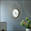 Ensemble de 3 miroirs muraux abstraits avec cadre doré pour la maison et le bureau, haut du buffet L: 26 x 5 x 25,5 po