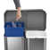 Simplehuman 58L / 15.3 Gallon Hands-Free Dual Compartment Recycling Kitchen Step Trash Can with Lid