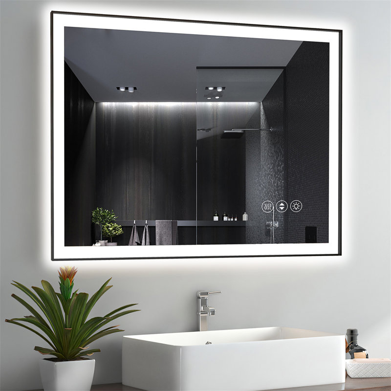 40X30 Inch Frameless LED Bathroom Mirror, 30" H x 40" W