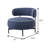32" W Contemporary Swivel Chair, Dark Blue-1324638042