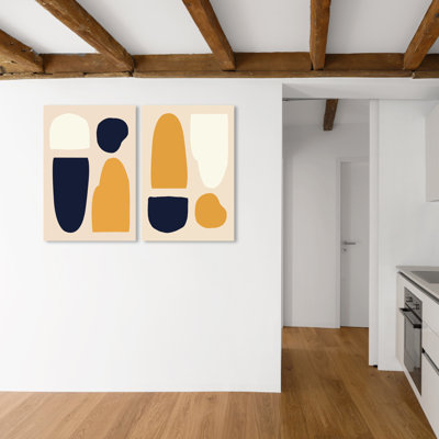 Shapes in Color III - ensemble de 2 impressions sur toile tendue