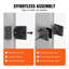 Poteau d'angle en acier inoxydable noir VEVOR
