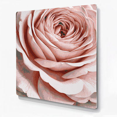 Watercolor Botanical 1, art mural en métal beige
