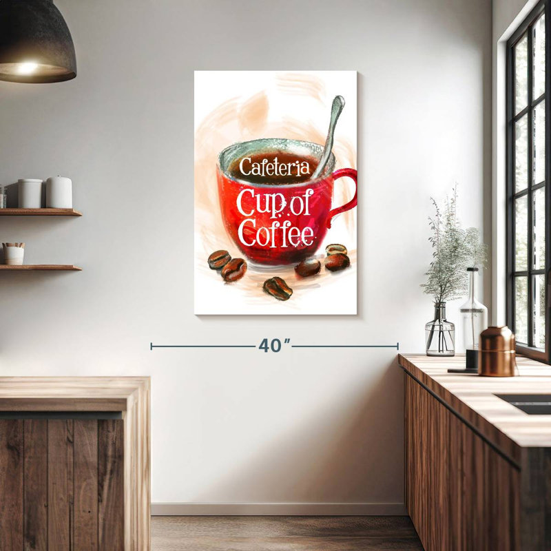 Yarlin Cafeteria Coffee Sign, 39" H x 26" W