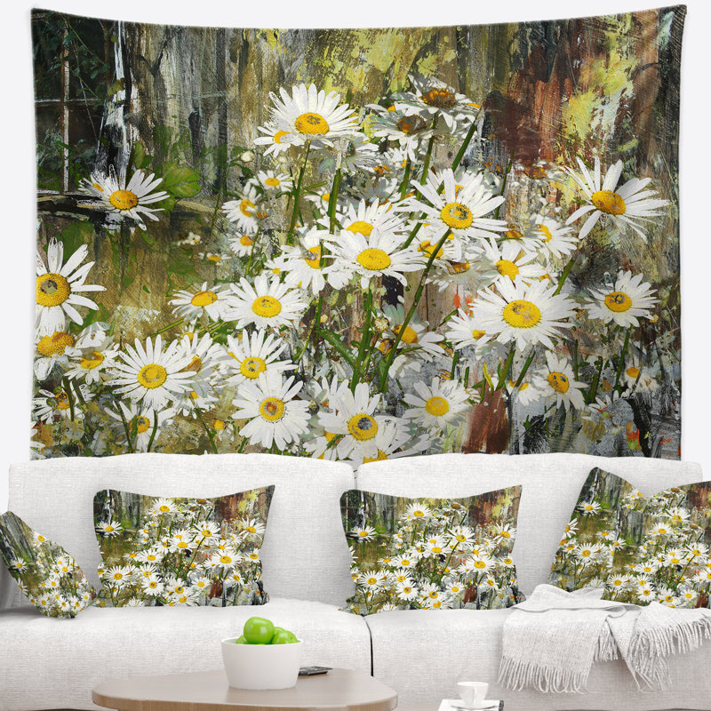 Tapisserie florale «Daisies», H 32 po x l 39 po