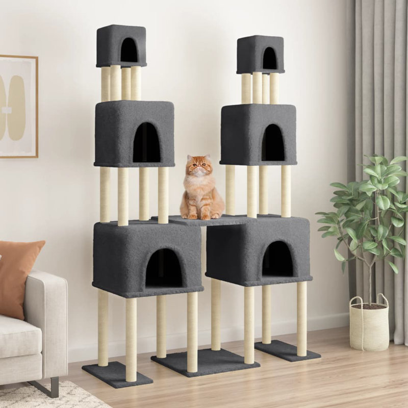 Waynesville 199cm H Cat Tree, Dark Grey
