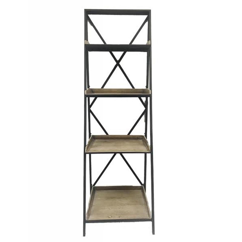 Support à 4 tablettes avec structure en escalier