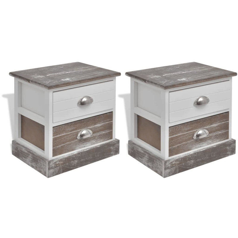 Rey 38cm W Manufactured Wood Bedside Table