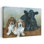 Angus et les chiens, art contemporain de la vache