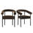 Modern Upholstered Dining Chair with Curved Arms-1564777835