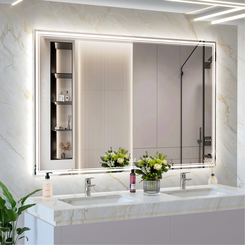 Miroir de salle de bain innovant avec fonctions avancées et design élégant