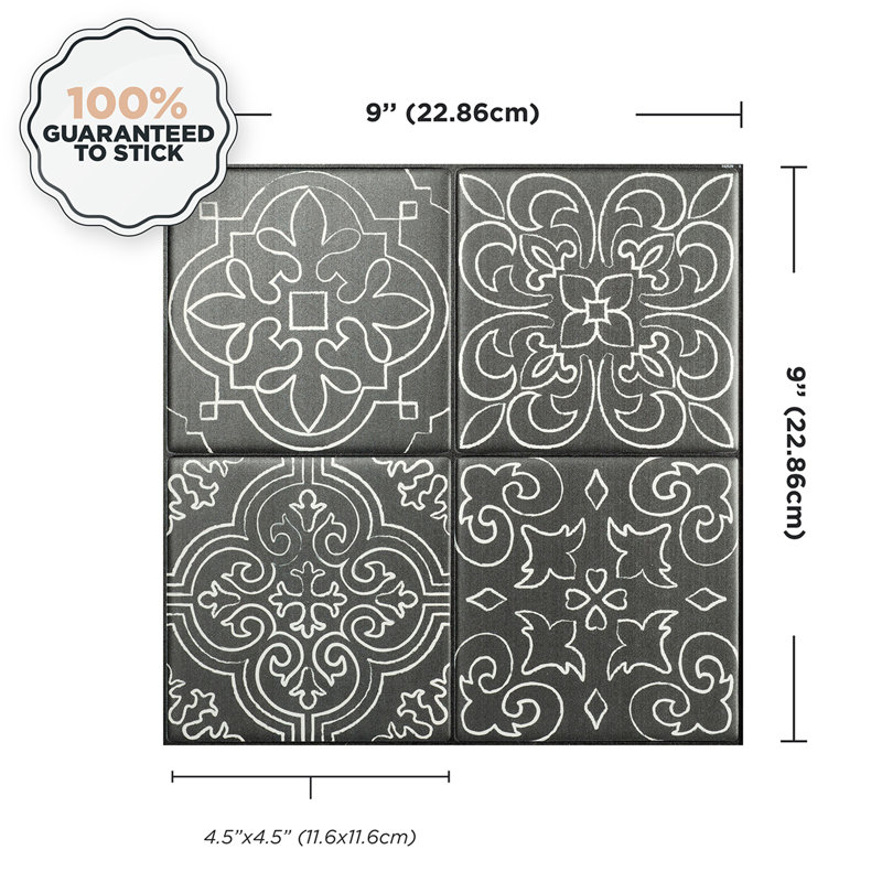 Carrelage à peler et coller en gel 9 po x 9 po (ensemble de 4)