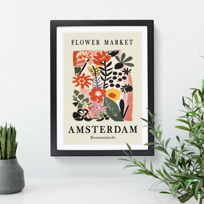 Amsterdam Flower Market Exhibition No.4 - Single Picture Frame Print on Wood