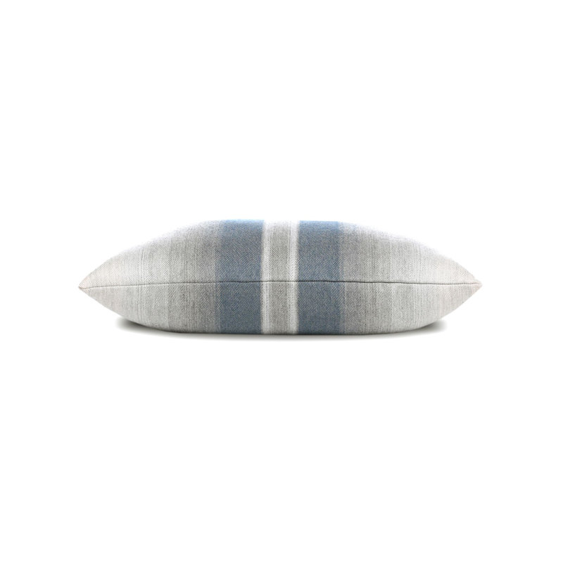 TIMELESS NEUTRALS Lumbar Indoor / Outdoor Pillow Cover & Insert, Striped, Indigo