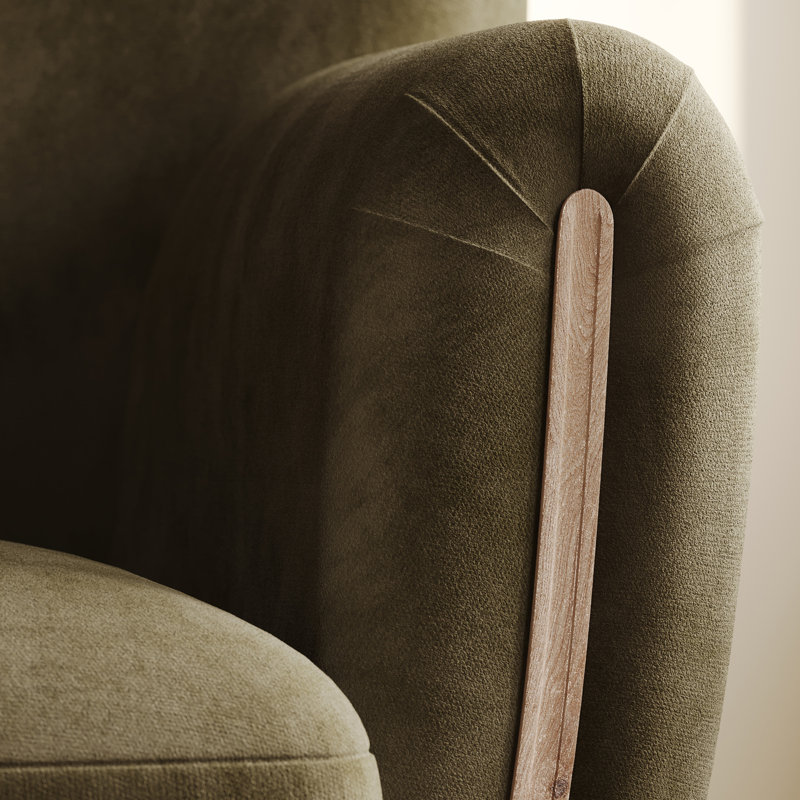 Fauteuil d'appoint en velours émeraude