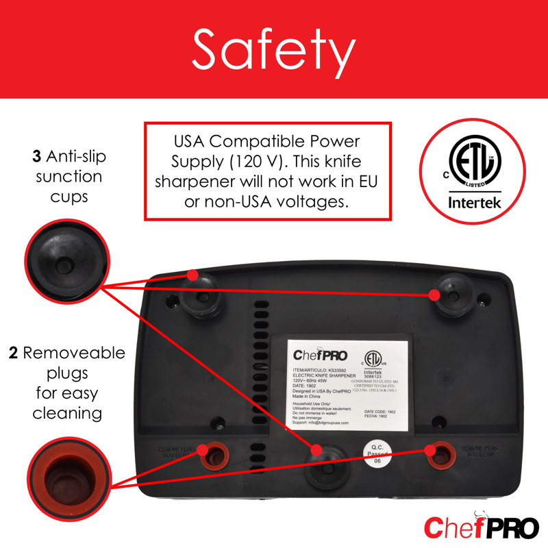 Chef Pro 2 Stages Electric Knife Sharpener