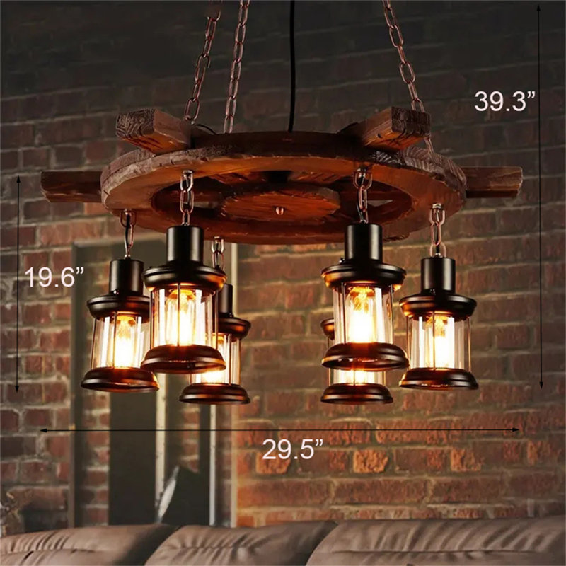 Lustre spectaculaire à 6 lumières Ernesha