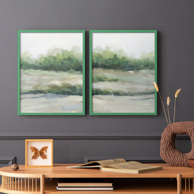 «Faded Morning I», reproduction encadrée de qualité supérieure - prête à être accrochée - aucun clou requis - aucun clou requis