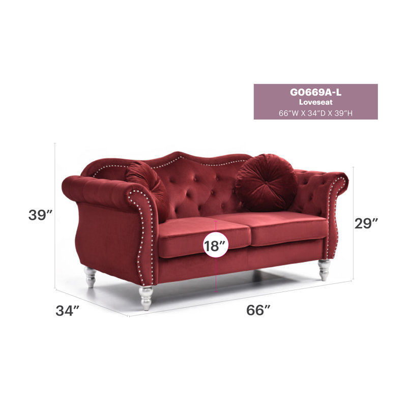 Farney 67" Velvet Loveseat
